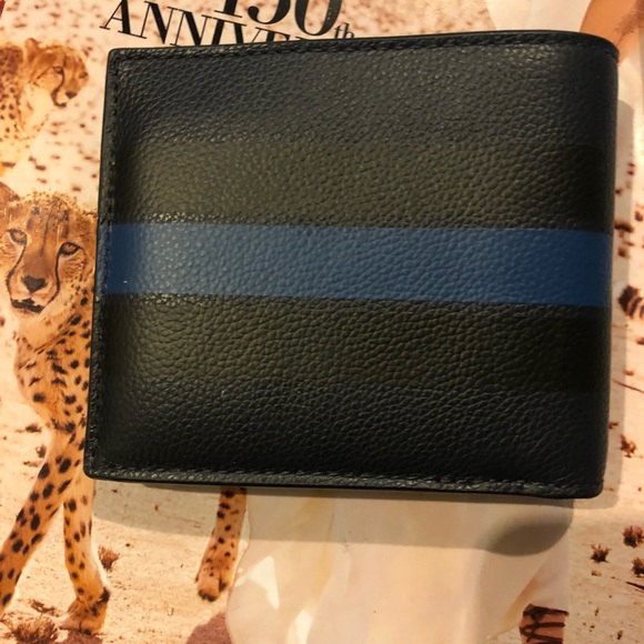 ❌SOLD❌ Coach Compact ID Wallet In Varsity Blue - Picture 5 of 7